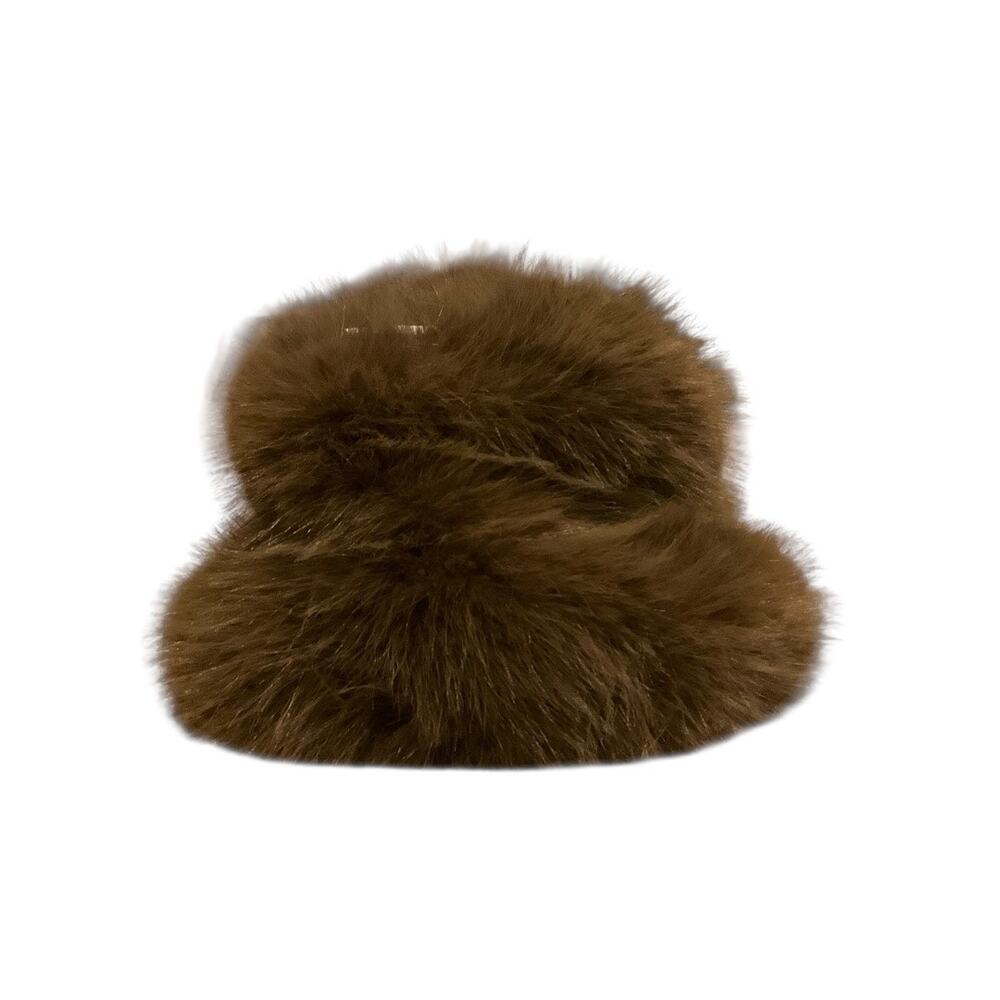 Faux Fur Bucket Hat Women NWT